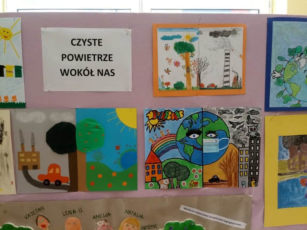 Czyste powietrze wokół nas plakat - inspiracje i przykłady dla dzieci